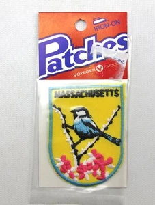 Neu Vintage Massachusetts Reise Souvenir Bügelbild Patch USA Voyager - Bild 1 von 1