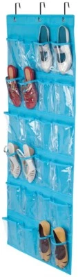 Honey Can Do Ocean Blue 12 Pair Over Door Shoe Organizer SFT-02822 - Image 1 of 2