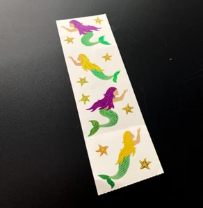 MRS. GROSSMAN'S MERMAID STAR Sticker Aufkleber Vintage 4 Mod Glitzer Prisma Prismatic - Bild 1 von 6
