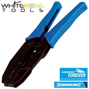 Silverline Ratchet Crimping Pliers Tool Insulated Terminals Crimpers 220mm - Picture 1 of 1