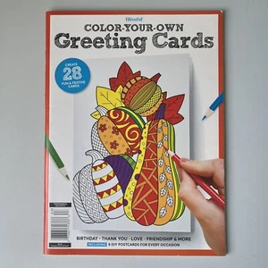 Blissful Color Your Own Greeting Cards 28 DIY Postcards For All Occasions Book - Picture 1 of 4