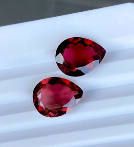 100% Natural Tourmaline, 6.97CTS, Matching pair, eye-clean, Pear cut Tourmaline - Picture 1 of 7