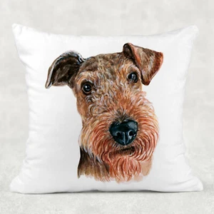 Airedale Terrier Design Cushion cover pillow case, dog lover gift, Airedale Love - Picture 1 of 1