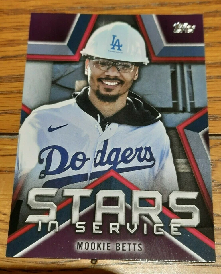 MOOKIE BETTS LA DODGERS CARD ⚾️ 2021 TOPPS INSERT BASEBALL STARS IN SERVICE SIS - Image 1 of 1