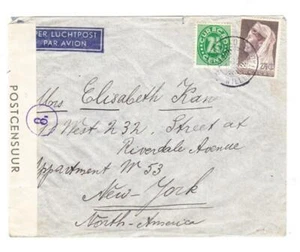 Netherlands Antilles Sc#130,#139-CURACAO 7/12/40-WWII CENSOR TAPE CURACA - Picture 1 of 2