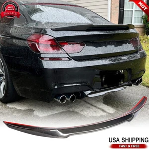 For BMW F13 F06 640i 650i M6 2012-2018 Real Carbon Rear Trunk Spoiler Wing Lip - Picture 1 of 12