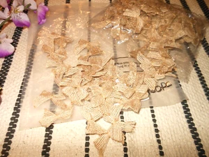 150 PIECES Mini JUTE BURLAP BOWS 1.5" ~ New - Picture 1 of 4