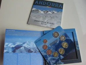 ANDORRA 2014 KMS COIN SET ST BU 3,88 EURO KURSMÜNZENSATZ IM BLISTER - Picture 1 of 5
