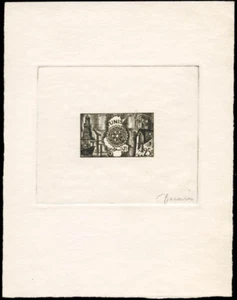 TÚNEZ 1955 - 50º Aniversario del Rotary Int, Scott# 262, Artist Die Proof - Imagen 1 de 2