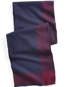 ALFANI Men's Colorblocked Scarf Navy/ Maroon ONE SIZE - Picture 1 of 2