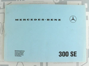 Mercedes W112 300SE Owner's Manual German, English, Svenska reprint 1982 NOS! - Bild 1 von 5