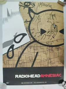Thom Yorke RADIOHEAD Rare 2001 ALT ART PROMO POSTER Amnesiac CD 18x24 - Picture 1 of 10