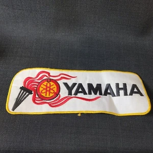 Vintage 70s Yamaha Motorcycle Biker Embroidered Patch 11"×4" - Picture 1 of 9