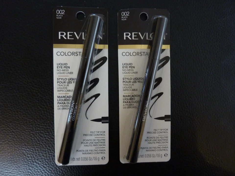 Revlon ColorStay Liquid Eye Pen-BLACK  #002 - TWO New / Sealed- BUY MORE & SAVE - Image 1 of 1