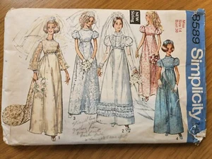 1960's Vintage Sewing Pattern. Bridal Gown/Bridesmaids or Wedding Dress. Size 14 - Picture 1 of 4
