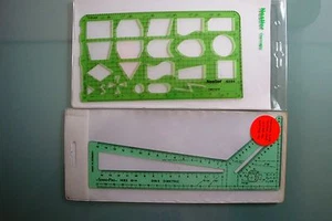 Stano-Pro 1683 Perspektiivwinkel für dimetrische Projektionen+Universalschablone - Bild 1 von 5