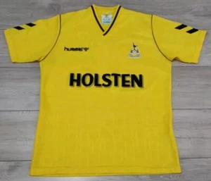 Tottenham Hotspur Football Away Shirt 1988/1991 - Hummel XL Jersey Yellow Spurs - Picture 1 of 15