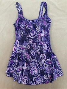 Maxine swimdress Swimsuit 12 Womens purple - Picture 1 of 7