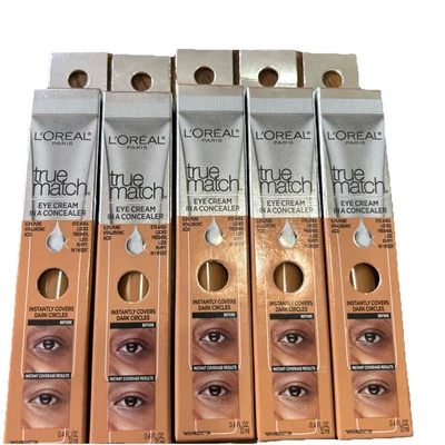 🔥L'Oreal True Match Eye Cream in a Concealer 0.4oz/12ml, C7-8 Dark🔥lot Of 5 - Image 1 of 3
