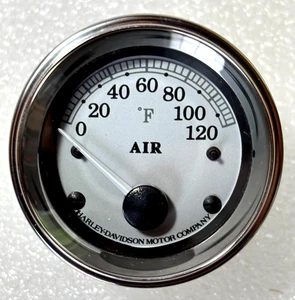 1997-2013 HARLEY-DAVIDSON TOURING AIR TEMP GAUGE SILVER FACE & Intake Air Sensor - Picture 1 of 7