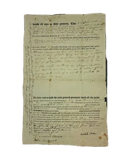 1809 Rockingham NH Urkunde Huldah Tucker - Ebenezer Sanborn, Bohne & Schreiber Zeuge - Bild 1 von 5