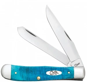 Custodia xx Coltelli Trapper Sawcut Caraibi Blu Osso Coltello Tascabile Inox 25592 - Foto 1 di 2