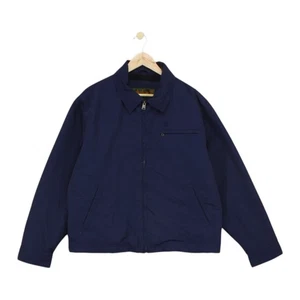 Timberland Bomber Jacket Mens Size M Blue Fleece Lined Collared - Picture 1 of 14