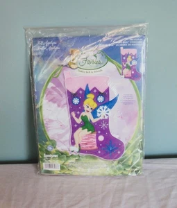 JANLYNN DISNEY FAIRIES TINKER BELL CHRISTMAS FELT STOCKING KIT NEW & SEALED - Picture 1 of 2