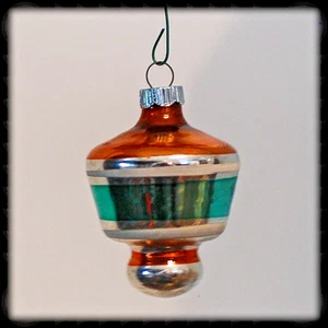 Vintage Glass Christmas Ornament UFO Atomic USA 3" | Tree Tested A - Picture 1 of 3