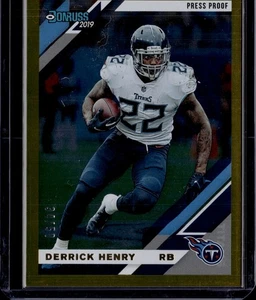 2019 Donruss Derrick Henry Gold Press Proof 34/50 - Picture 1 of 2