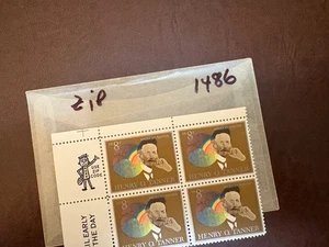 U.S. ZIP Plattenblock - 1486 - Henry O. Tanner - Kamm. versand! - Bild 1 von 1