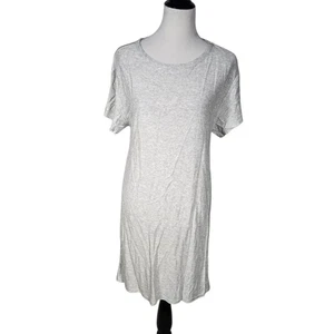 H&M Size 6 Light Gray Short Sleeve Open Back Tee Dress NWT - Picture 1 of 8