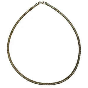 Collana Veronese Oro Sopra Argento Sterling Italia 925 18,25” - Foto 1 di 6