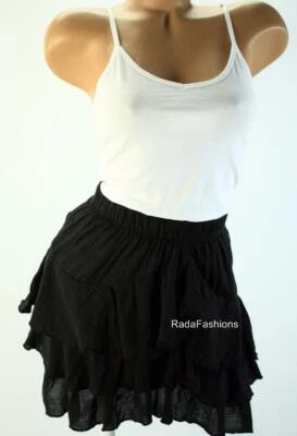 Victoria's Secret VS London Jean Tiered Ruffle Skirt Beach Cover Up Black S - Image 1 of 2