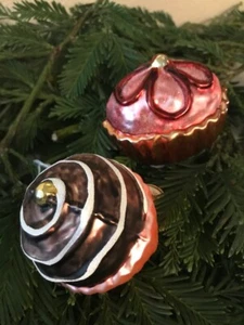 Addobbo albero di Natale set di 2 cupcakes - Foto 1 di 4