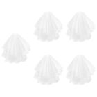  5pcs Bride Veil With Comb Short Bridal Veil Wedding Dress Veil White Veil For