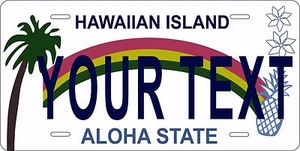 Hawaii Palme Regenbogen personalisiert individuelles Nummernschild Auto Motorrad Bike - Bild 1 von 2