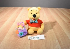 Mattel Disney  Pooh with Piglet in an Easter Basket 1998 Plush(310-3171-1) - Picture 1 of 7