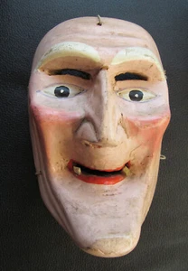 Witch mask witch very old chamfered mask carnival? - Picture 1 of 16