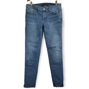 Ann Taylor Relaxed Slim Skinny Denim Jeans Women's Size 2 Blue 5-Pocket Low-Rise - Picture 1 of 5