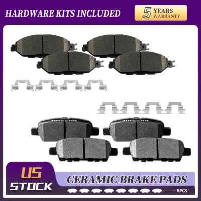 For Jx35 Qx60 Nissan Murano Pathfinder 2013 - 2019 Front Rear Ceramic Brake Pads - Image 1 of 4