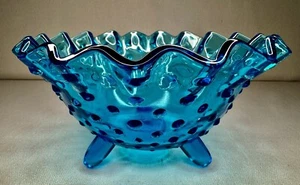 L E Smith ciotola crimpata per piano cottura in vetro blu 3 dita - Foto 1 di 4