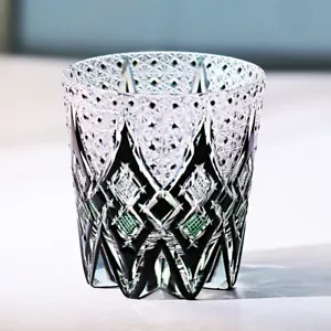 Black Whiskey Glasses for Scotch, Bourbon, Liquor Cocktail Crystal Glasses 12oz - Picture 1 of 7