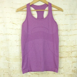 Camiseta sin mangas Lululemon Swiftly Tech espalda cruzada para mujer talla 8 jaspeada rosa ultravioleta - Imagen 1 de 16