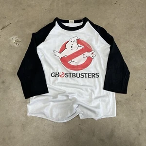 Vintage 1984 Ghost Busters Movie Promo Raglan Shirt Size Youth Medium 80s Retro - Picture 1 of 5