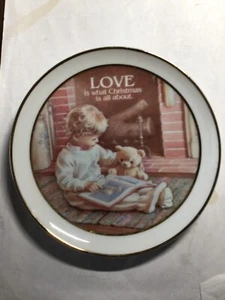 American Greetings Christmas Blessings piccolo piatto ricordo 6-1/4" Forget Me Not - Foto 1 di 2