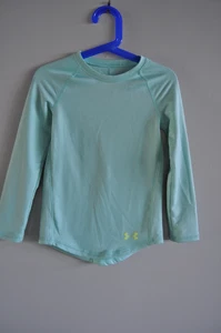 Under Armour Top Girls Size 4-5 Long Sleeve Light blue/Aqua nice for Fall/Winter - Picture 1 of 7