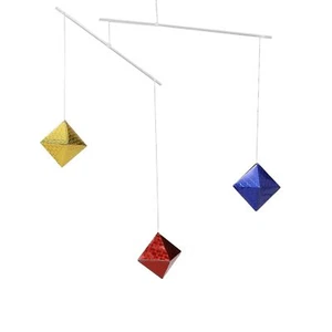 Montessori Octahedron Moblie Inspired Mobile red yellow blue - Picture 1 of 5
