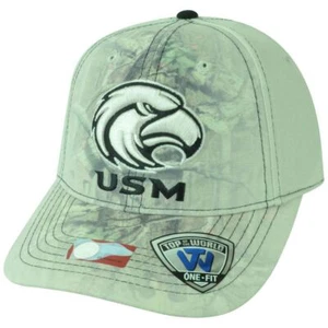 NCAA USM Southern Miss Golden Eagles Battle Fade Camo Flex Fit One Size Hat Cap - Picture 1 of 3