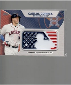 CARLOS CORREA INDEPENCE DAY PATCH 2017 TOPPS BASEBALL - Picture 1 of 2